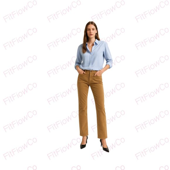 ⭐ CHAPS Denim Tan Corduroy Pants – Size 10 (Preowned) - Picture 1 of 5